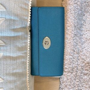 Teal Coach wallet.